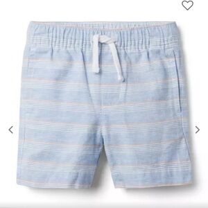 Janie & Jack Light Blue and White Striped Seersucker Shorts Size 8